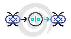 Abstract data connection, complex network flow structure vector, vector design Generative AI