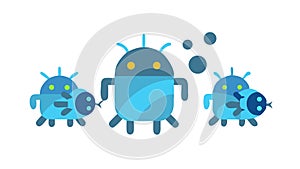 Abstract Data Connection Icon, Information Flow Network Pathway, vector design Generative AI