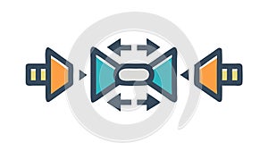 Abstract data connection, symbolizing network exchange and digital communication, vector design Generative AI