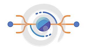 Abstract data connections, complex network structure flow vector, vector design Generative AI