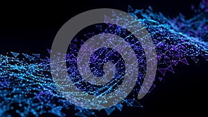 Abstract data digital network connection technology on dark background concept