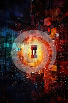 abstract data encryption background