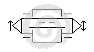 Abstract Data Exchange Icon, Interconnected System Vector Design Generative AI