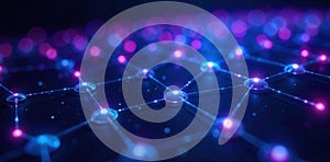 Abstract Data Flow An abstract visualization of data flow. Intricate network of interconnected glowing