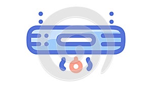 Abstract Data Flow Bar Futuristic Interface Element, vector design Generative AI
