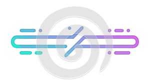 Abstract Data Flow Connection. Digital, Network, and Information Exchange, vector design Generative AI