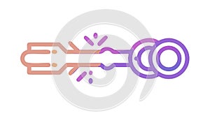 Abstract Data Flow Connection for Digital Technology. vector design Generative AI