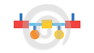Abstract Data Flow Connection Nodes Vector, vector design Generative AI