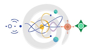 Abstract Data Flow Connections Lines Points, vector design Generative AI
