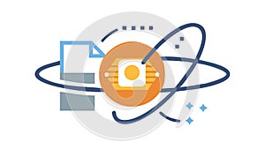 Abstract Data Flow: Digital Connection Complex Systems, vector design Generative AI