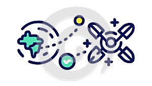 Abstract Data Flow and Digital Connectivity Icon, vector design Generative AI