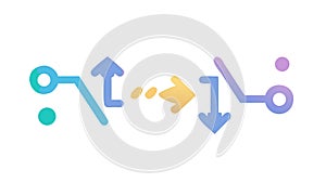 Abstract Data Flow & Direction Arrows Vector, vector design Generative AI