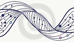 Abstract Data Flow: Dynamic Digital Network Connections, vector design Generative AI