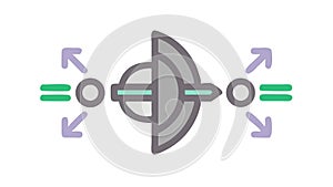 Abstract Data Flow Gateway, Digital Information Exchange, vector design Generative AI