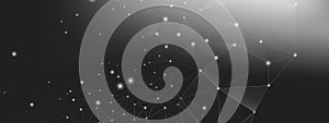 Abstract Data Flow. Gray Science Visualization.