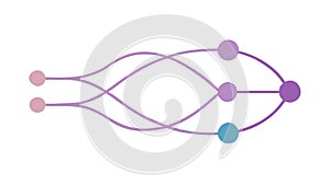 Abstract Data Flow Icon: Digital Connectivity Network Graph, vector design Generative AI