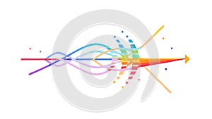 Abstract Data Flow Lines Digital Connection Network Vector, vector design Generative AI