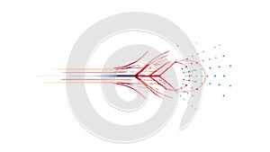 Abstract Data Flow Lines Icon for Connectivity Speed, vector design Generative AI