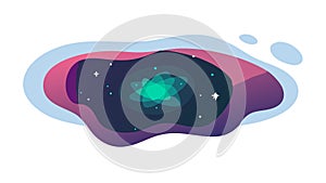 Abstract Data Flow Network Connection Icon, vector design Generative AI