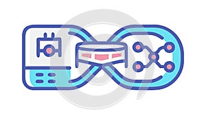 Abstract Data Flow: Network Connection and Tech, vector design Generative AI