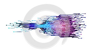 Abstract Data Flow Network Digital Communication Lines Vector, vector design Generative AI