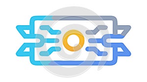 Abstract Data Flow Network, Information Stream, vector design Generative AI