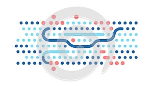Abstract Data Flow Network with Interconnected Points, vector design Generative AI
