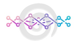 Abstract Data Flow Network Pink Gradient Vector, vector design Generative AI