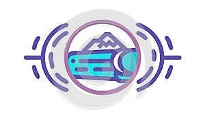 Abstract Data Flow Processor Icon, Digital Technology Connectivity, vector design Generative AI