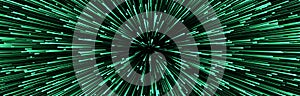 Abstract data flow space. Light rays. Explosion effect. Sci-fi Motion wallpaper. 3D rendering