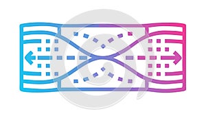 Abstract Data Flow Tunnel, Network Connectivity Vector, vector design Generative AI