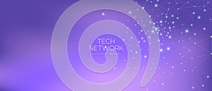 Abstract Data Flow. Violet Science Tech Network.