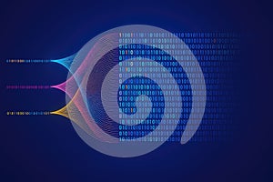Abstract data flow visualization binary code network