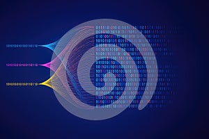 Abstract data flow visualization binary code network