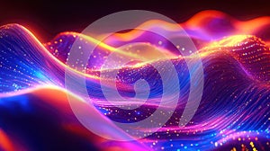 Abstract data flow visualizing digital information network