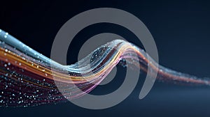 Abstract data flowing stream digital connection lines