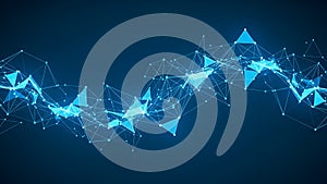 Abstract Data Graph on Dark Background