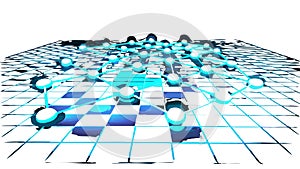 Abstract Data Grid Network Interconnected Points Vector, vector design Generative AI