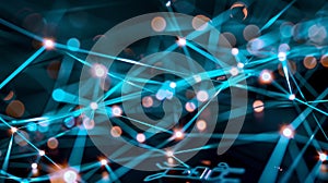 Abstract Data Network Connection - AI, Technology Background