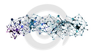 Abstract Data Network Connections Vector Background, Big Data, vector design Generative AI