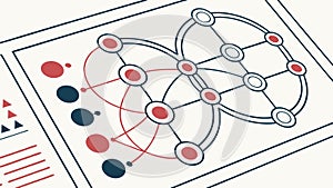 Abstract Data Network and Digital Connectivity Illustration, vector design Generative AI