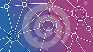 Abstract Data Network Grid Interconnected Lines and Dots, Generative AI