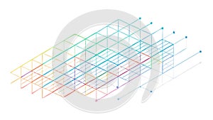 Abstract Data Network Grid Technology Pattern, vector design Generative AI