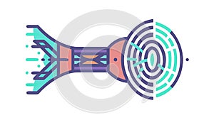 Abstract Data Network, Information Flow Digital Connectivity, vector design Generative AI