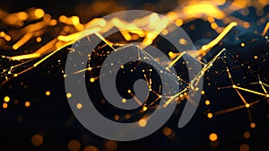 Abstract data network structure connecting digital points