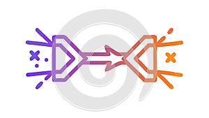 Abstract data processing for digital transformation, vector design Generative AI