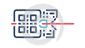 Abstract Data Scan Line Interface, vector design Generative AI
