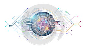 Abstract Data Splash: Connectivity Innovation Visual, vector design Generative AI