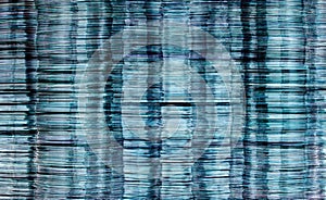 Abstract data storage image with layered stacks of translucent silver blue DVD and CD computer storage disks