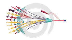 Abstract Data Stream Arrows Dynamic Flow, vector design Generative AI